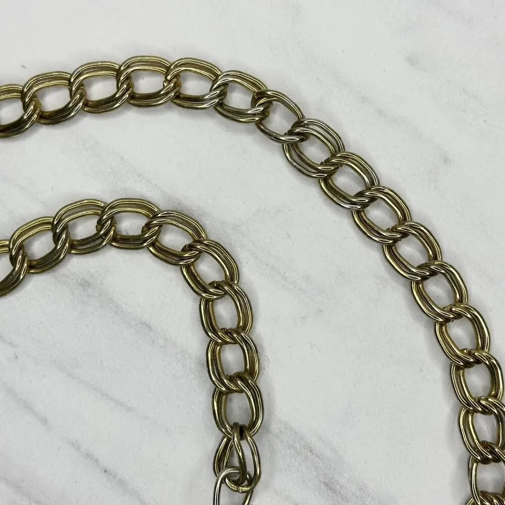 Womens Gold Tone Chain Belt George Washington Coin Charm Small/Medium ✨
